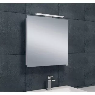 Xellanz Bright spiegelkast - Met opgebouwde LED-lamp - 60x60x14 cm - Incl stopcontact - Binnen en buitenspiegel