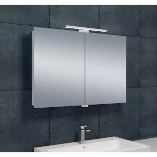 Xellanz Bright spiegelkast - Met opgebouwde LED-lamp - 90x60x14 cm - Incl stopcontact - Binnen en buitenspiegel