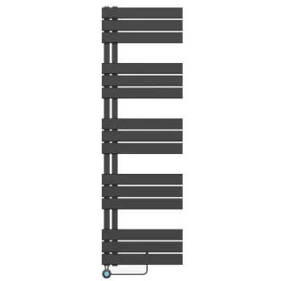 YDAY Halv - Elektrische handdoekradiator - 160x50 cm - 755W - Zwart - Programmeerbaar