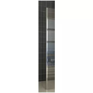 Zijpaneel 30 x 200 cm met hoekprofiel voor inloopdouche chroom met 10 mm NANO helder glas